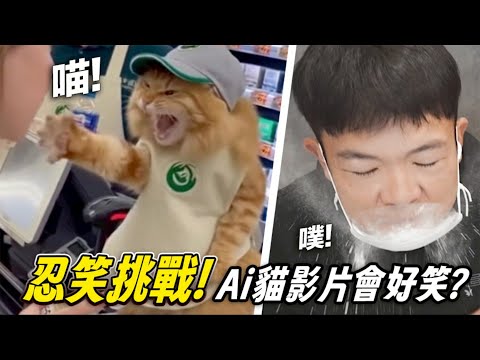 【忍笑挑戰！AI貓影片會好笑？】志銘與狸貓