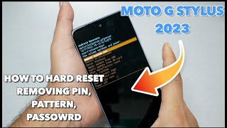 Moto G stylus 2023 How Hard Reset Removing PIN, Password, Fingerprint pattern No PC
