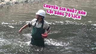 Chuyên gia Nhật Bản lội bùn đen làm sạch sông Tô Lịch siêu ô nhiễm