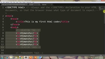 HTML AND CSS TUTORIAL FOR BEGINNERS PART 2 BY HIMANSHU GUPTA - HEADING PARAGRAPH ANCHOR
