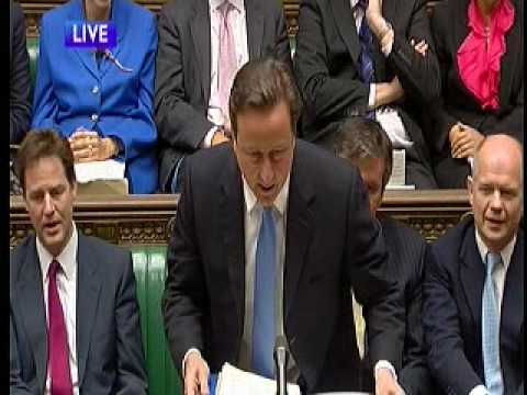 Prime Ministers Question Time David Cameron and Harriet Harman 16th June 2010.AVI