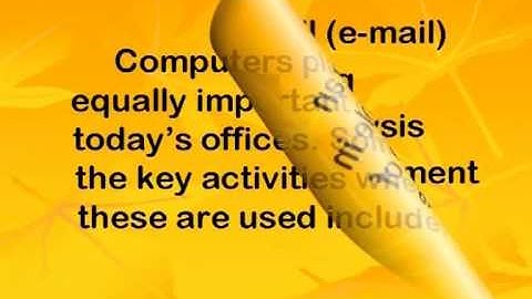 Possible business use of computers in office automation: importance of computers and IT eng