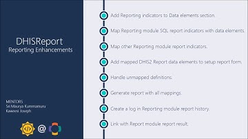 GSoC 2017 - OpenMRS DHISReport Reporting enhancements - mid term demonstration