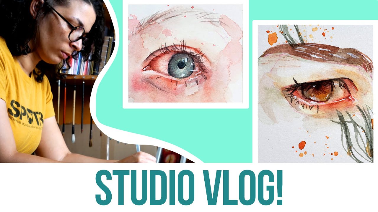 A Day as a Full Time Artist - Studio Vlog - YouTube