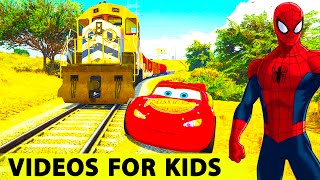 spiderman cartoon children songs cars