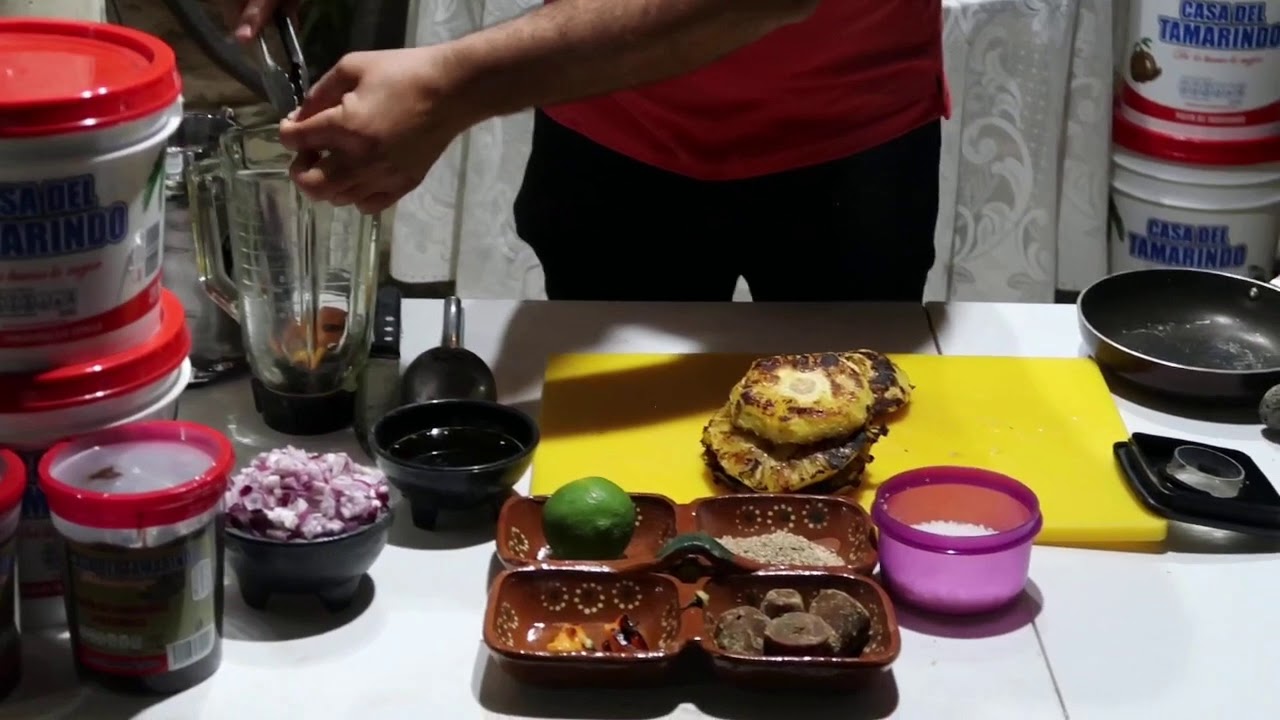 Salsa de Tamarindo con Piña Tatemada - YouTube