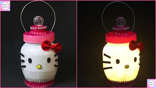 DIY Hello Kitty Lamp / Hello kitty Lantern / Hello kitty Fairy Light / DIY Lantern /Ramadan Lantern