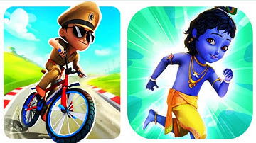 Little Singham Cycle Race vs Little Krishna - Android Gameplay 