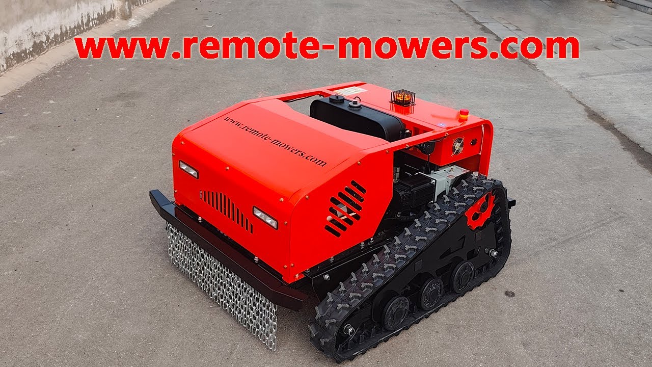 Remote Control Brush Lawn Mower Robot Grass Cutting Machine For Slope From Chinese Manufacturer