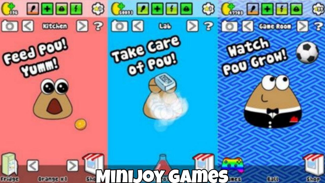 Pou | 🍩🎮  Mini Games Fun 🎮😄 | Kids Game | MiniJoy Games 