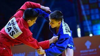 AMIRKHANOV Emin vs SELIVANAU Andrei. Cadets male 46 kg. European SAMBO Championships 2023