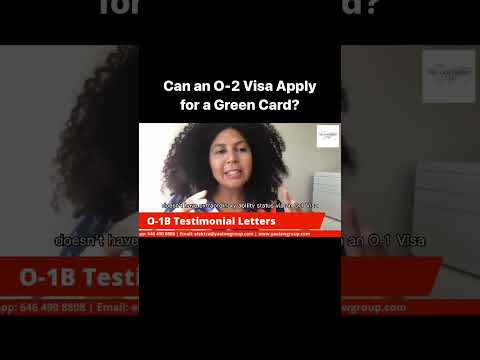 Video Can an O-2 Visa Apply for a Green Card? #shorts #o2 #o1visa #artistvisalawyer #o1 #visa - youtube