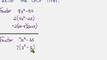 Factoring a difference of squares