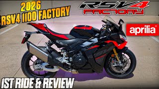 2026 Aprilia RSV4 1100 FACTORY 1st Ride & Review | The New King of HP for 1 Liter Sportbikes!