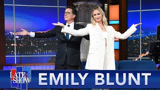 “The English” Star Emily Blunt Teaches Stephen A Proper English Curtsy