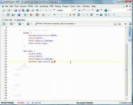 PHP Forum // Basic Layout
