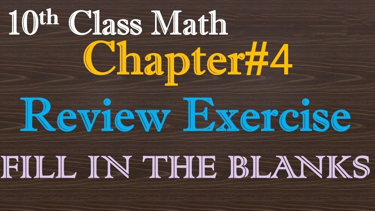 class 10th math chapter 4 fill in the blanks 💯💯👍 #videos #class10th # ...