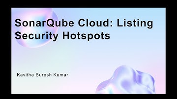 SonarQube Cloud: Listing Security Hotspots