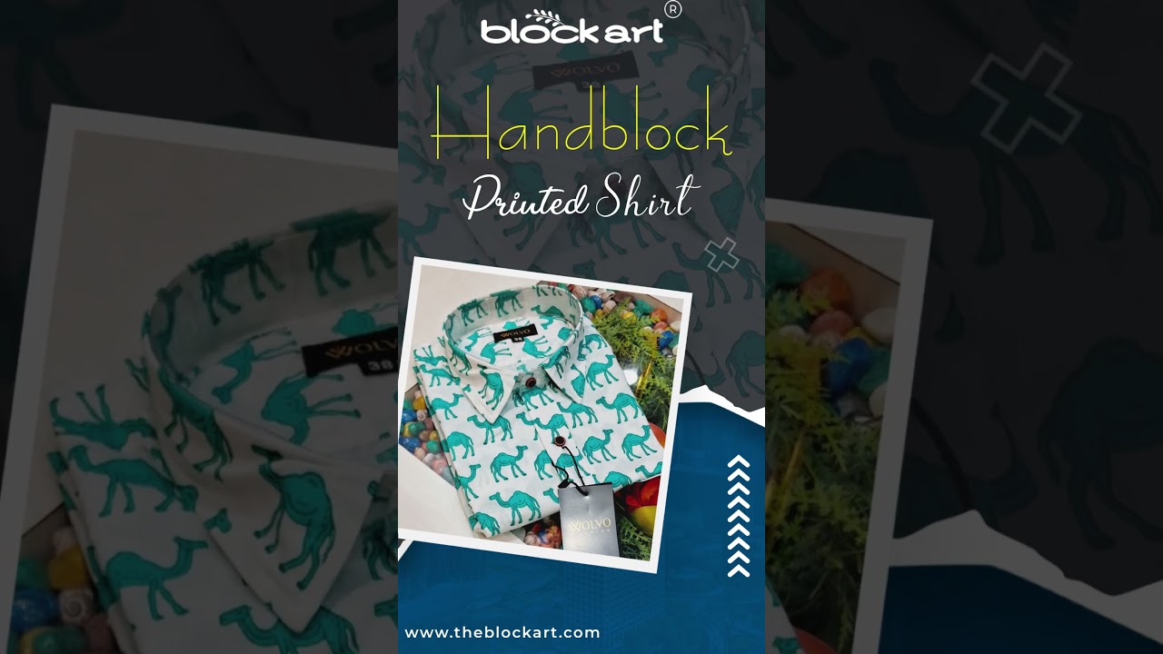 Men's Handblock Print Cotton Shirt  