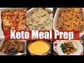 Keto Family Meal Prep -2 Chicken Casseroles /Taco meat / Queso / Meatballs and More