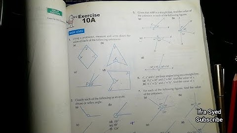 Mathematics Book 1 (D1) |  7th Edition | Exercise # 10 A | Q # 1 to 4 | Ifra Syed | in Urdu\Hindi