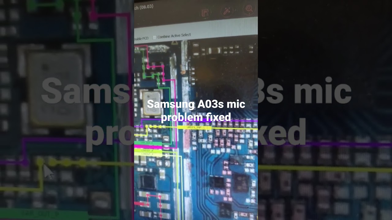 Samsung A03s mic problem fixed by Borneo diagram