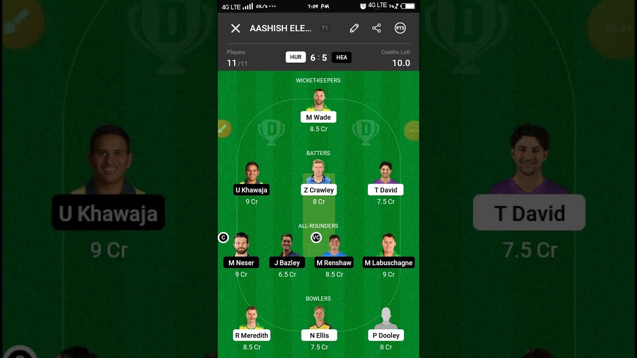 hur vs hea dream11 prediction today match || dream11 team of today match || today match || 