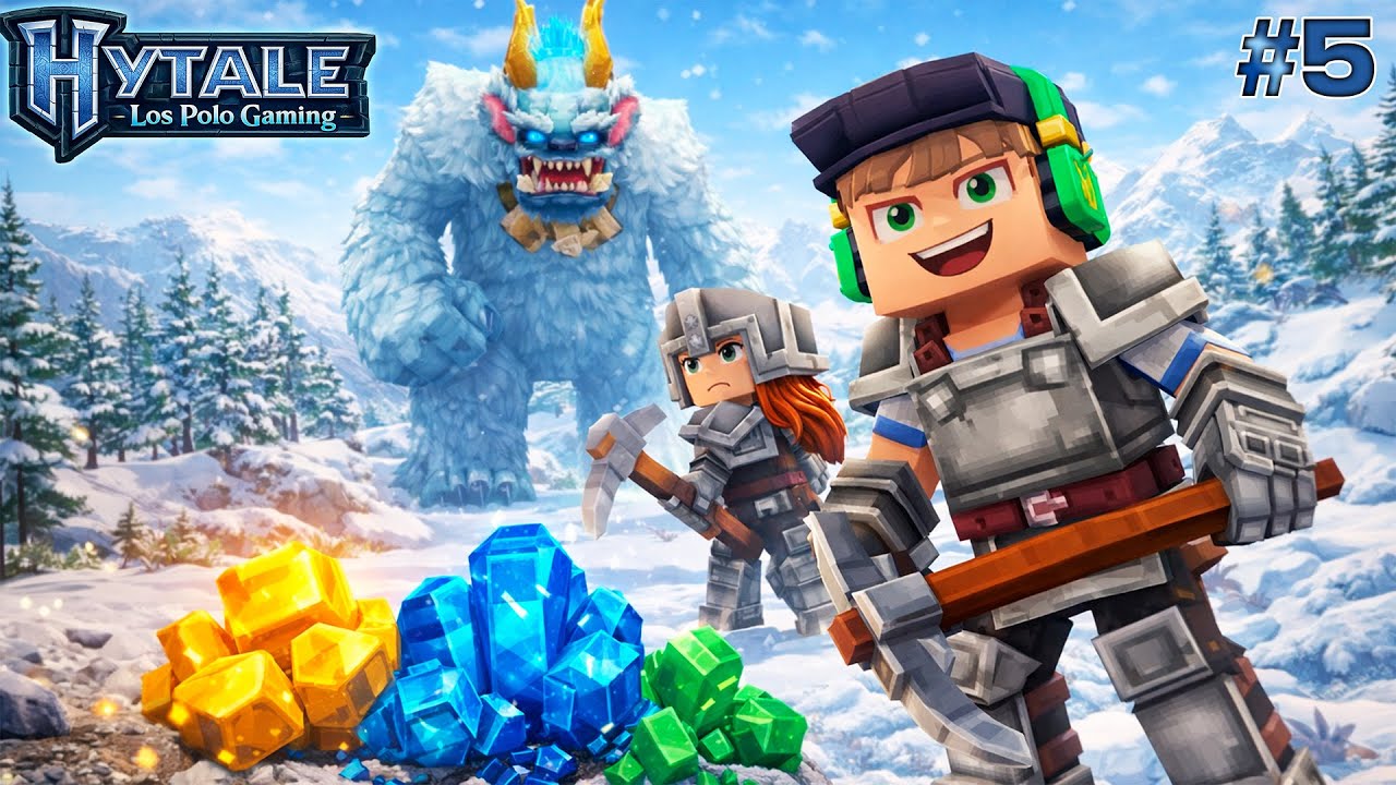 ¡ORO, COBALTO Y TORIO! 💎 Y encontramos al YETI en las montañas, en Hytale