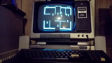 Playing Robot Attack on my 1977 TRS80 Model 1 computer