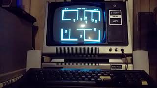 Playing Robot Attack on my 1977 TRS80 Model 1 computer Wealth