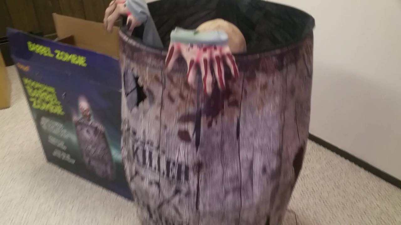 Spirit Halloween Reviews-Animated "Moonshine Barrel Zombie"