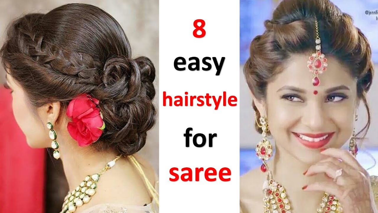 4 easy hairstyle for ladies (navratri special hairstyle) || simple  hairstyle || cute hairstyle - YouTube