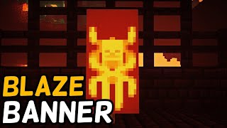 How To Make a Blaze Banner in Minecraft! (1.16+) (LOOM CRAFTING)