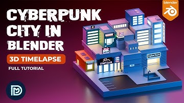 Cyberpunk city in blender - 3D Modelling Process