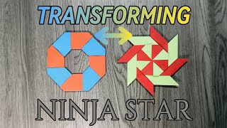 How To Make a Paper Transforming Ninja Star, Ninja Shuriken - Origami DIY #9