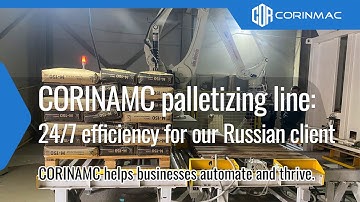 CORINAMC Palletizing Line: 24/7 Efficiency for Our Russian Client!