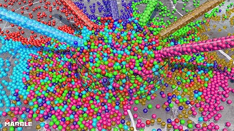 10,5000 Color Balls Mixing Simulation