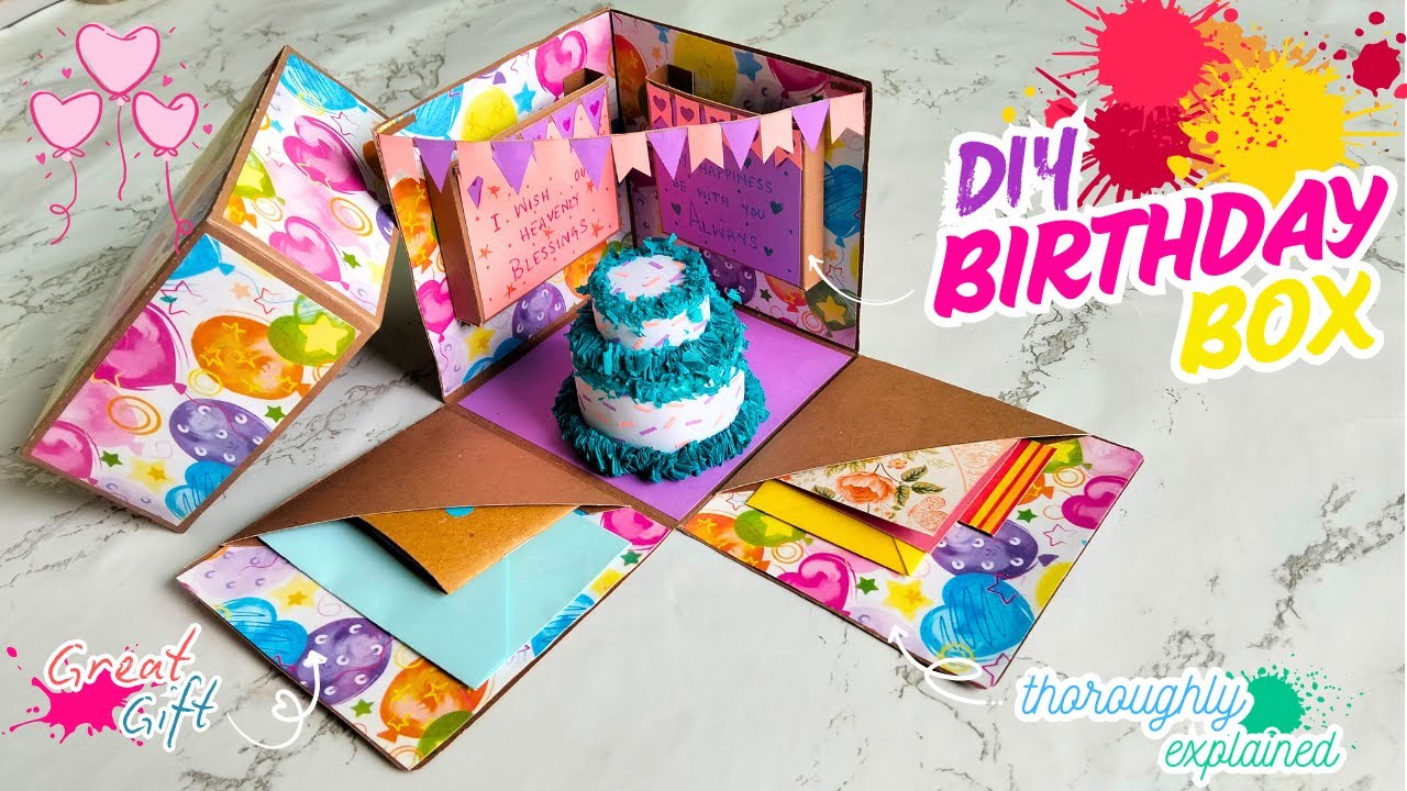 DIY Birthday Explosion Box - Step-by-Step Tutorial - Charms and Magic ...