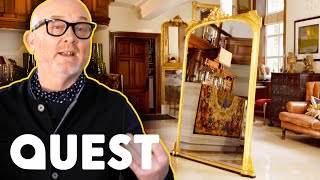 Restoring Mirror With An Authentic Cartouche And Gold Leaf | Salvage Hunters: Best Restorations