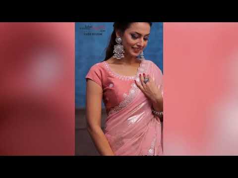 Georgette Mehendi Sangeet Saree in Pink with Embroidered work-1832696