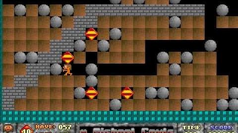 Boulderoid - A PC-clone of Boulderdash, 1st level