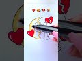 With love vs  broken heart   emoji satisfying creative art