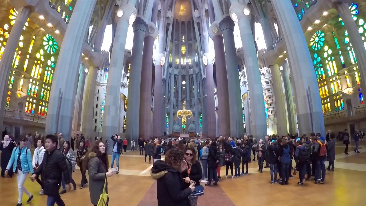Sagrada Familia, Park Guell, Barcelona City 2017 - GoPro Hero 4