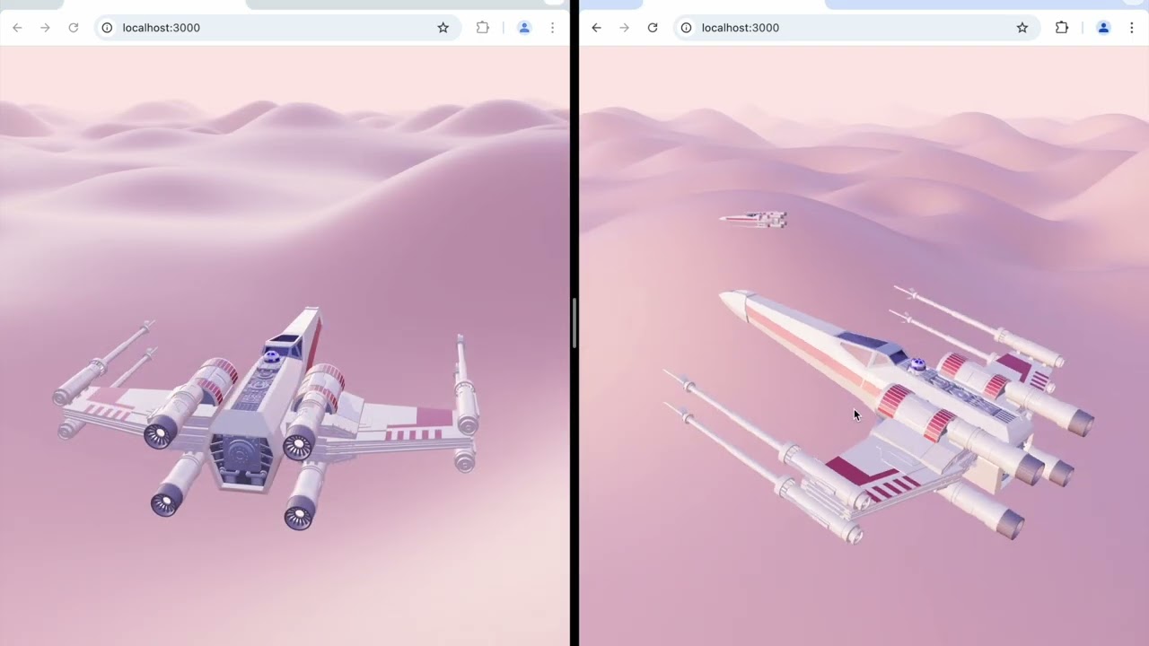 X-Wing Multiplayer Flight Simulator made with JavaScript