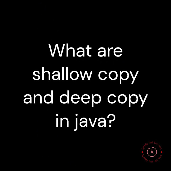 What are shallow copy and deep copy in java #interview #java # ...