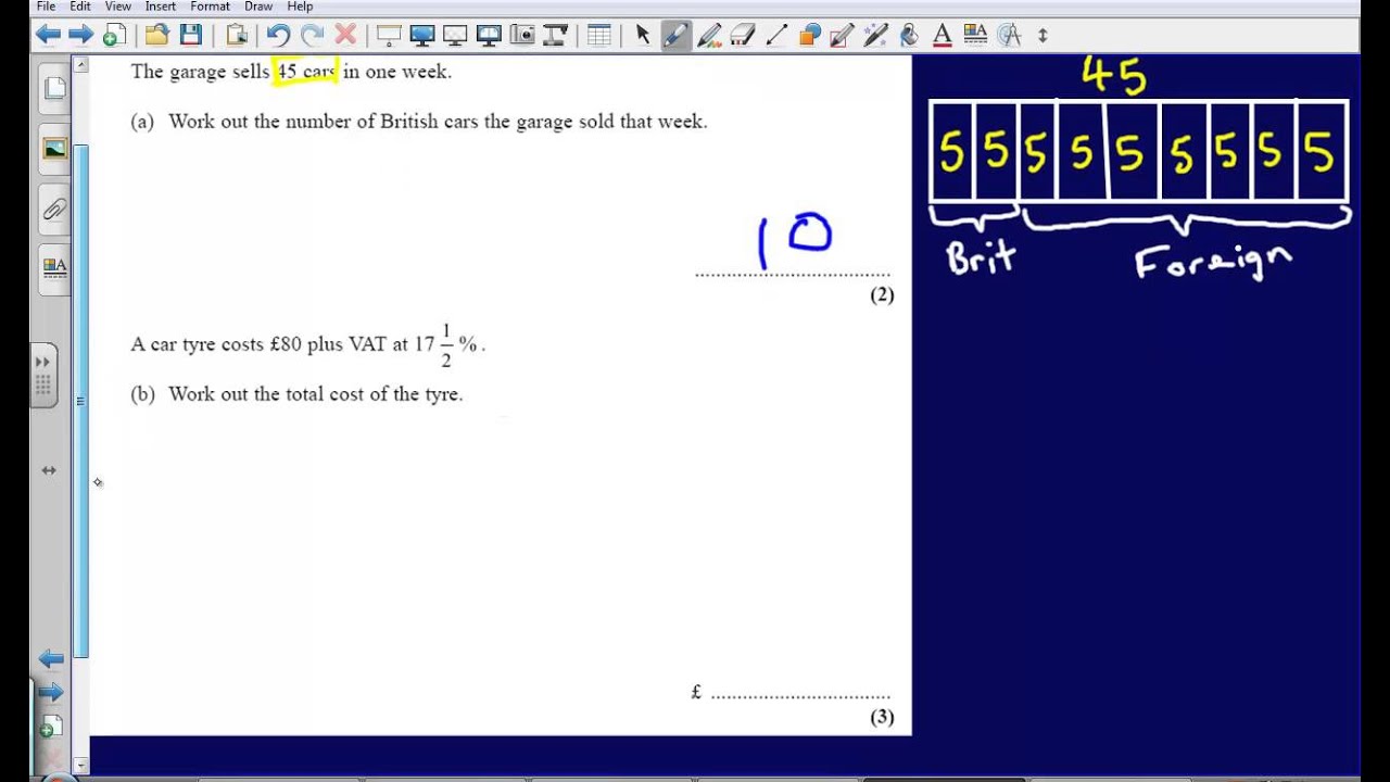 Ratio and Percentages - Question 10 2008 Edexcel GCSE Maths Calculator ...