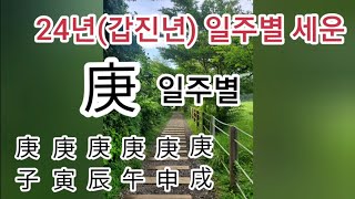 갑진년(24년)일주별 세운-경금