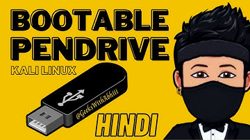 kali Linux Bootable Pendrive 2024| Make Bootable USB Drive of Windows 10