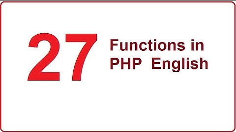 PHP Functions || Functions in PHP English || What is Function-vlr training