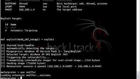 Meterpreter Sniffer, Metasploit